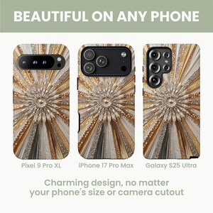 Glam Gold Sunburst Phone Case: Sparkle Crystal Design image 5