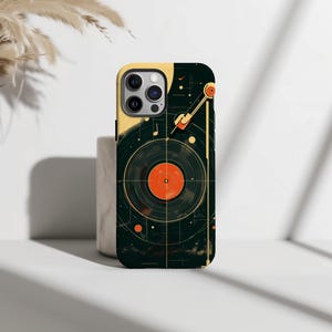 Retro Vinyl Record Phone Case | Vintage Music Tough Cover | Case for iPhone 16 Pro Max, 15, 14, 13, 12, 11, X, 8, 7 and Samsung Galaxy