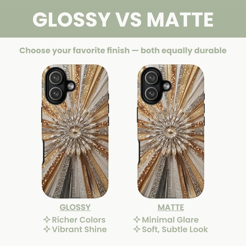 Glam Gold Sunburst Phone Case: Sparkle Crystal Design image 3