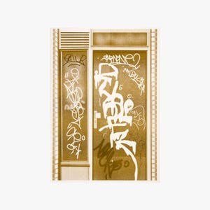 A4 Risograph print - Westerkade 34 - | riso print op Munken Pure Rough, 1 kleur