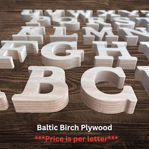 Unfinished Wood Letters – Custom Wooden Letters for DIY Projects - DIY Wooden Alphabet - Ideal for Crafting and Gifts - Name Signs