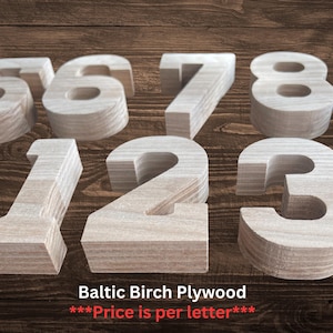 Unfinished Wood Numbers – Custom Wooden Numbers for DIY Projects - DIY Wood Crafts - Ideal for Crafting and Gifts - Name Signs