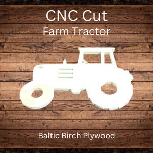 Unfinished Wood Tractor Cutout – Perfect for Farmhouse Crafts and Decor – DIY Wood Tractor Shape for Craft Projects