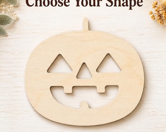 Unfinished Wood Shape Cutout, Paintable Baltic Birch Craft Blank, Holiday Nature DIY Wood Shapes, Choose Design Size & Thickness
