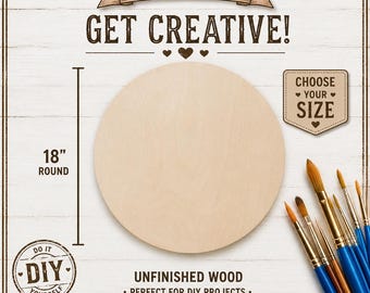 Unfinished Wood Rounds | Sanded Wood Circle Blanks | DIY Craft Supplies | Wooden Discs for Painting, Signs, Ornaments & Laser Projects
