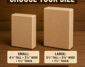 Unfinished MDF Craft Block, Blank Wood Block for Painting, DIY Sign and Home Decor, Choose Size