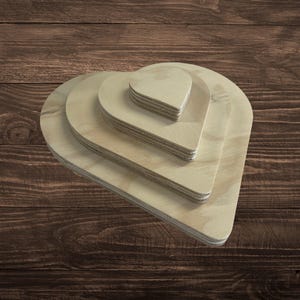 Wooden Heart Cutouts – Unfinished Wood Hearts for DIY Crafts and Decor - Valentine’s Crafts, Wedding Decor, Paintable Shapes - Wedding Heart