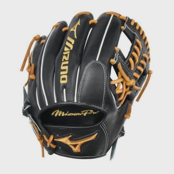 Mizuno Very Fine ブラックグローブ Mizuno Pro Infielder Baseball Glove: Black Leather-style, Tan