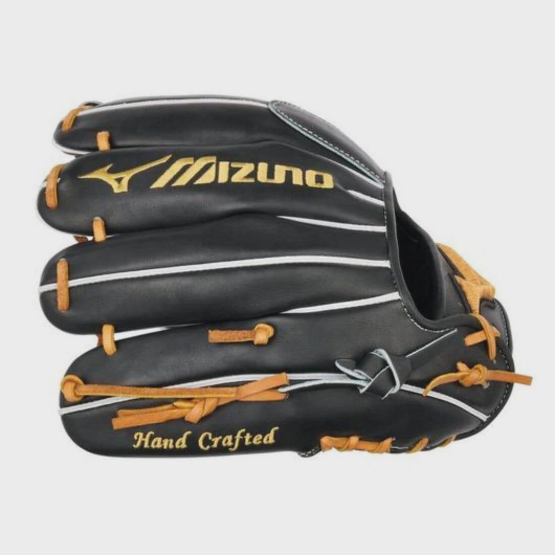 Mizuno Pro Infielder Baseball Glove: Black Leather-style, Tan