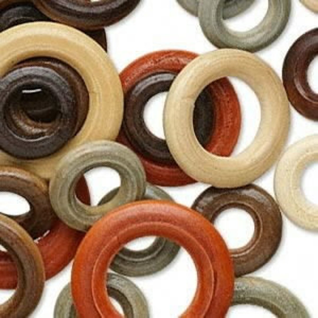 50 Wood Rings, Beads Assorted Sizes/colors, 20mm-34mm - Etsy