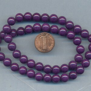 16&quot; Strand of 8mm Mt. Jade Beads: Purple