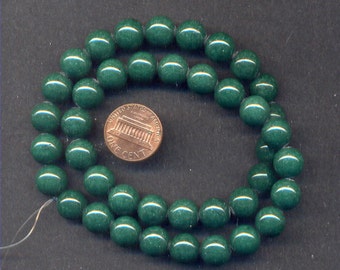 16" Strand of 10mm Mt. Jade Beads: Green