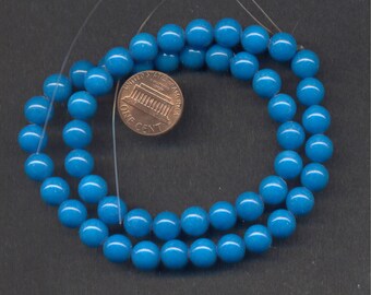 16" Strand of 8mm Mt. Jade Beads: Turquoise