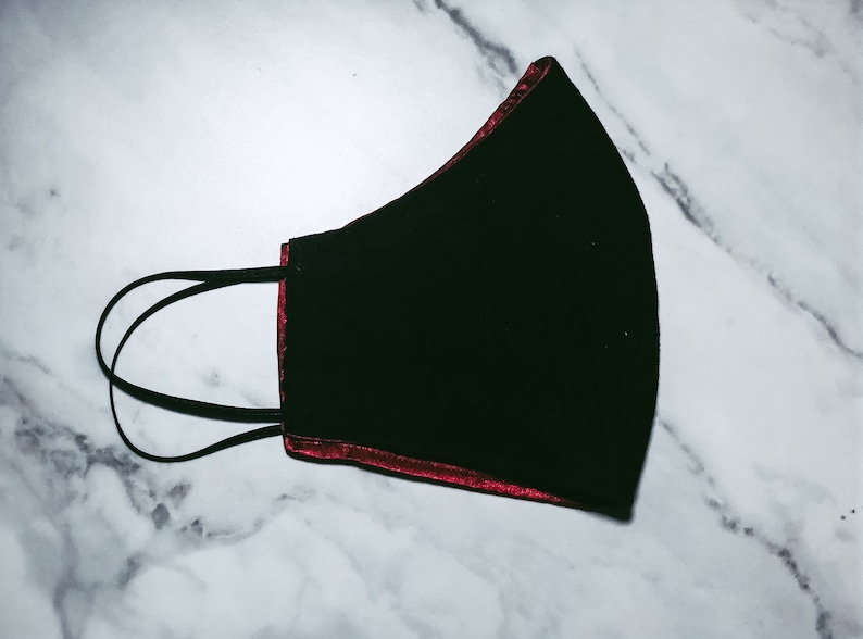 Wine Satin 3 Layer Cotton Lined Face Masks With Removable Nose Etsy