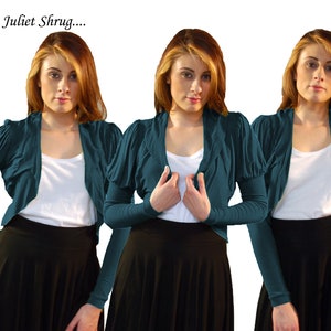 Juliet Shrug Jacket, cropped shrug, shirt jacket, cover up, ruffled jacket, shrug, cropped jacket, short cropped jacket, cute shrug image 4