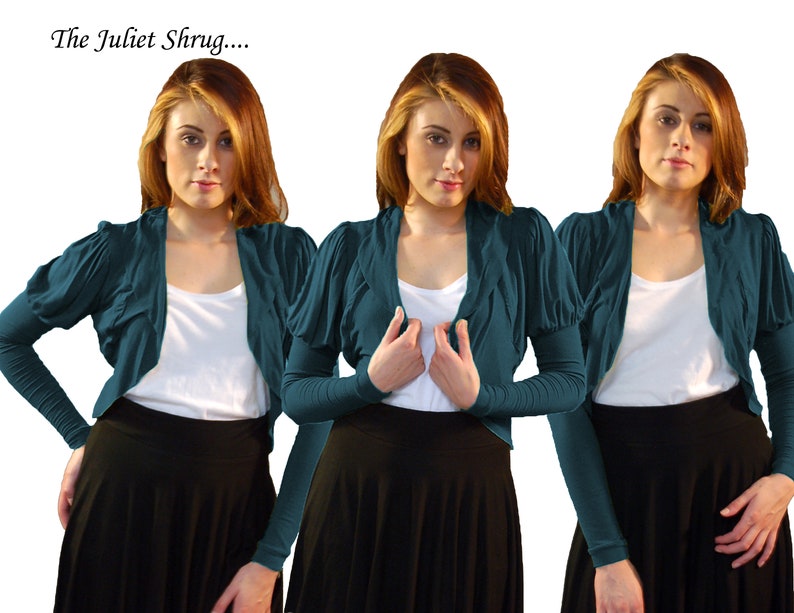 Juliet Shrug Jacket, cropped shrug, shirt jacket, cover up, ruffled jacket, shrug, cropped jacket, short cropped jacket, cute shrug image 4