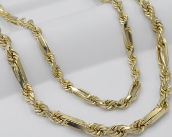 10K Hollow Real Yellow Gold Milano Rope Chain Necklace, 10K Gold Milano Rope Style Chain, Hollow Gold Milano Necklace for Men Women