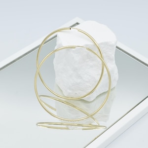 10K Real Gold Endless Hoop Earrings , 10k Hoop Earrings, 10K Polished Real Gold Earrings, Endless Gold Hoop, Seamless Lightweight