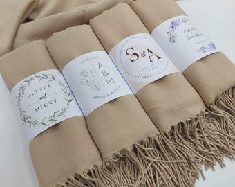 Pashmina Shawls in Various Colors, Wedding Favors for Guests, Pashmina Scarf, Bridesmaid Shawl, Bulk Pashminas, Bridal Shower Gift, Gift
