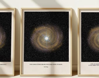 Arte mural de Carl Jung | Arte mural de psicología | Impresión de trabajo de sombras | Regalo de psicólogo | Arte mural de galaxia | Decoración espiritual