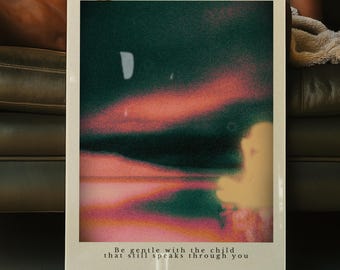 Arte mural inspirado en el aura | Impresión física | Decoración motivacional para el hogar | Arte mural vintage inspirador | Afirmación de amor propio | Arte mural terapéutico