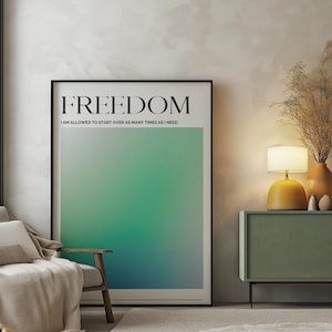 Arte murale sfumata verde – Stampa poster fisica – Decorazione motivazionale moderna – Arte murale terapeutica – Stampa artistica spirituale – Arte murale boho