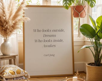 Póster de Carl Jung | Arte mural de psicología | Regalo de psicólogo | Impresión de trabajo con sombras | Impresión de arte del alma | Póster de mentalidad | Impresión de cita filosófica
