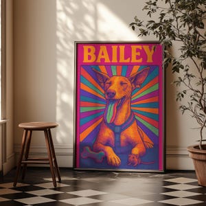 Retrato psicodélico personalizado de mascota, póster de animal alucinante, regalo de tercer ojo, arte místico para perros y gatos, regalo conmemorativo para mascotas, regalo para mamá de perro, regalo para mamá de gato, mascota