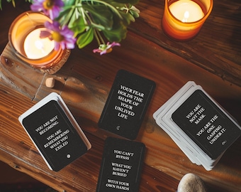 Baraja de Oráculo del Trabajo de la Sombra | Cartas de Afirmaciones Inspiradas en Jung | Set de Cartas Imprimibles + Ideas para el Diario | Descarga Digital | Tarot del Trabajo Interior