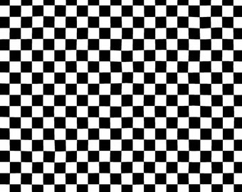 Traffic Jam - Checks - Black & White Fabric / RJR Fabrics