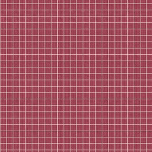 Puede incluir: Un patrón sin costuras con un diseño de cuadrícula. El fondo es de color rojo intenso, y las líneas de la cuadrícula son de un tono más claro, blanquecino. El patrón está espaciado uniformemente y crea una apariencia texturizada.