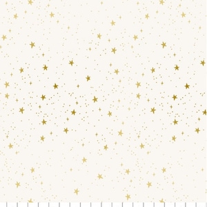 Primavera - Stars - Cream Metallic Fabric Rifle Paper Co. / Cotton and Steel