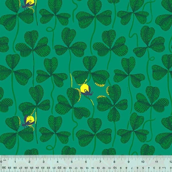 Fireflies, Green by Heather Ross from 108" Quilt Back Collection for Windham Fabrics Wide Back