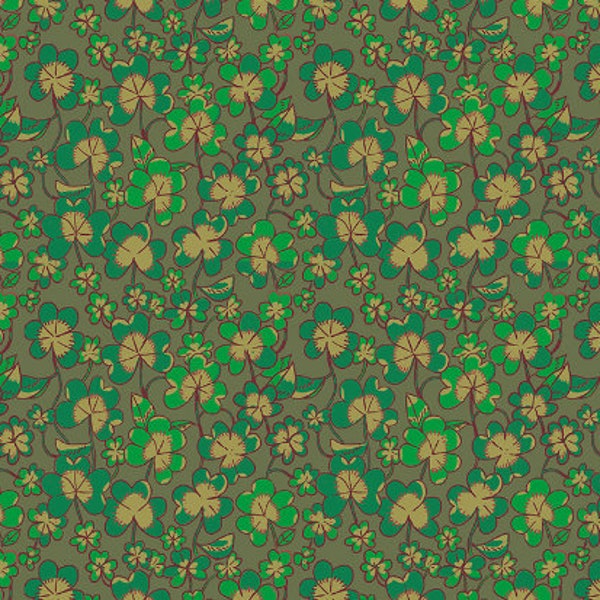 Clover Olive from Forestburgh Collection by Heather Ross for Windham Fabrics