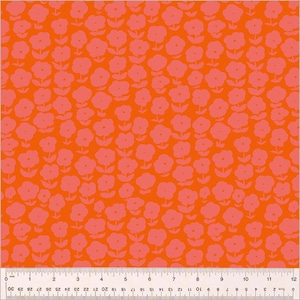 Puffy Daisy, Capsicum from Heather Ross Ruby and Bee Blenders Collection by Heather Ross from Windham Fabrics