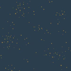 Cotton+Steel Basics - Freckles - Midnight Metallic Fabric / Cotton and Steel