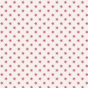 Może przedstawiać: Powtarzający się wzór różowych gwiazd na kremowym tle. Gwiazdy są równomiernie rozmieszczone i ułożone w siatkę, tworząc atrakcyjny wizualnie i symetryczny wzór. Gwiazdy są w jednolitym kolorze i mają klasyczny pięcioramienny kształt.