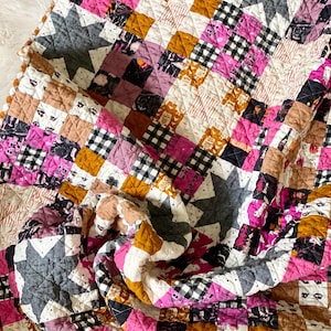 THROW SIZE Campfire Glow Quilt Kit / Campfire Glow Pattern by Then Came June sold separately