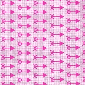 May include: A white background with a repeating pattern of pink arrows pointing to the right.