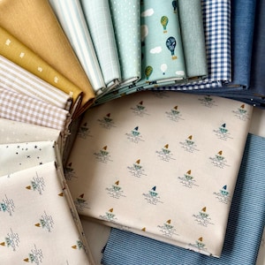 Simple Square Patchwork Quilt Kit - Little Sailboat