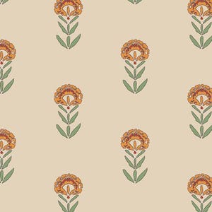 Front Yard Marigolds in Linen Blend from Margold Collection by Maureen Cracknell for Art Gallery Fabrics Wide