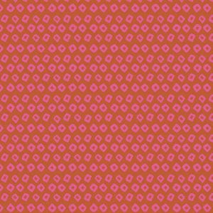 Pode incluir: Um padrão repetitivo de formas de diamante rosa sobre um fundo laranja queimado. Os diamantes são ligeiramente irregulares e espaçados uniformemente na superfície. O design tem uma sensação artesanal e artística.