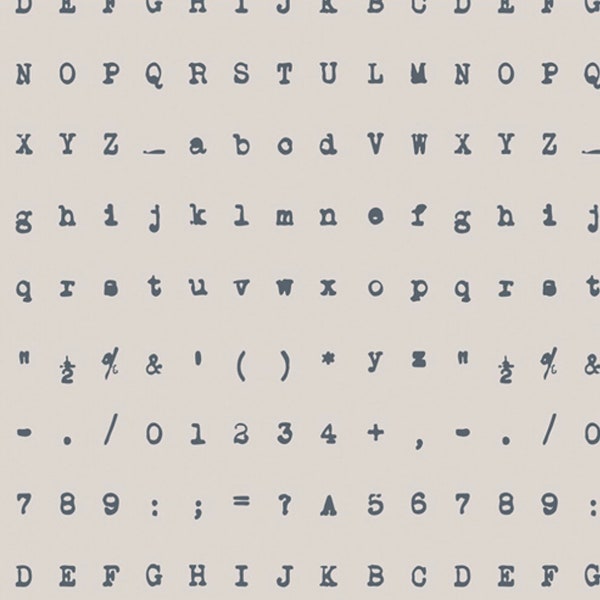 Typewriter Fabric Etsy