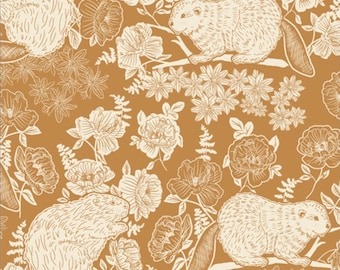Beaver & Bloom Bramble della collezione Wild Forgotten di Bonnie Christine per Art Gallery Fabrics