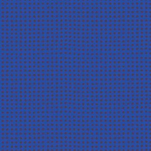 Pode incluir: Um fundo azul com um padrão repetitivo de pequenos pontos vermelho escuro, espaçados uniformemente. Os pontos estão dispostos em uma formação semelhante a uma grade, criando uma aparência texturizada. O contraste entre o azul e o vermelho é marcante.