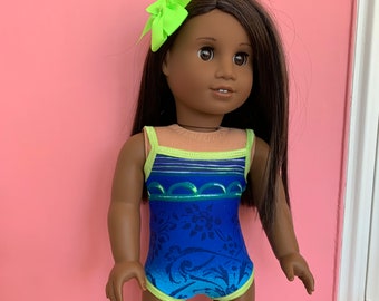 New Handmade Black Speedo Racing Swimming Suit for American Girl or 18 inch doll