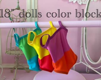 Handmade Swimsuit and Bow for 18" Dolls