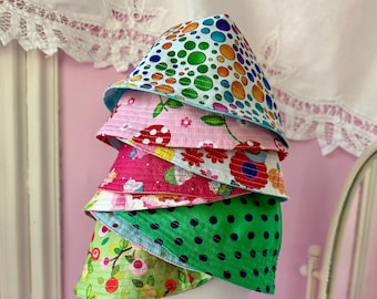 Beach Hat/Handmade Reversible for 18" Dolls