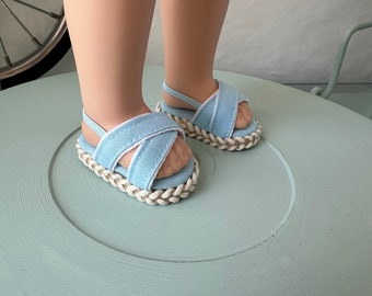 Doll Sandals made to fit 14 inch American Girl Dolls such as Wellie Wishers