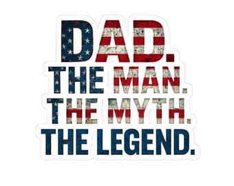 Dad Patriotic Sticker: American Flag Decal